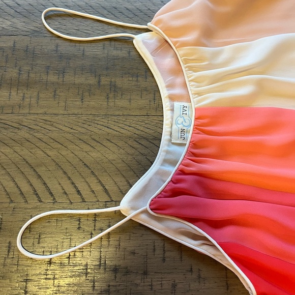 Francesca's Collections - Jun & Ivy - Coral Stripe Swing Mini Dress - Size XS - Picture 7 of 7